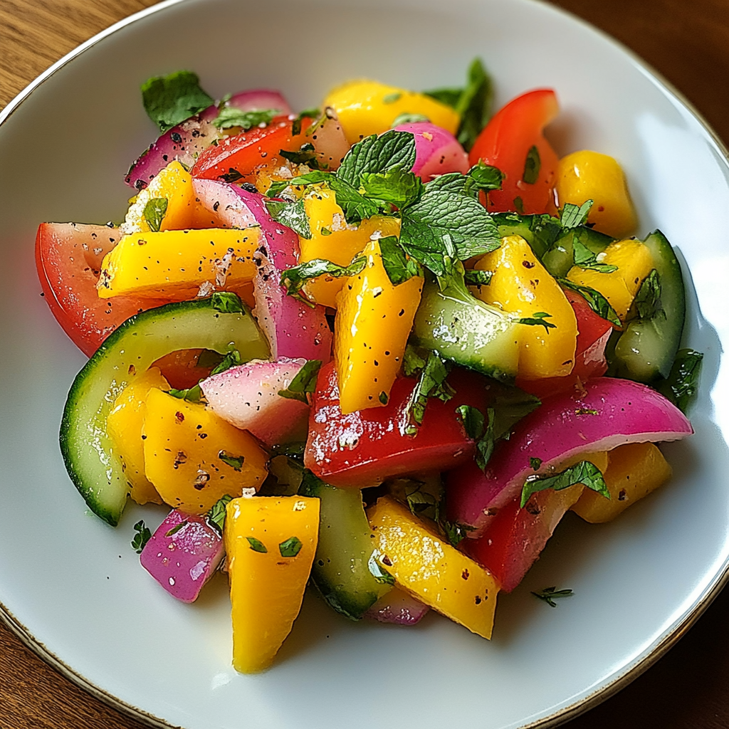 Refreshing Mango Salad Recipe with Lime Dressing