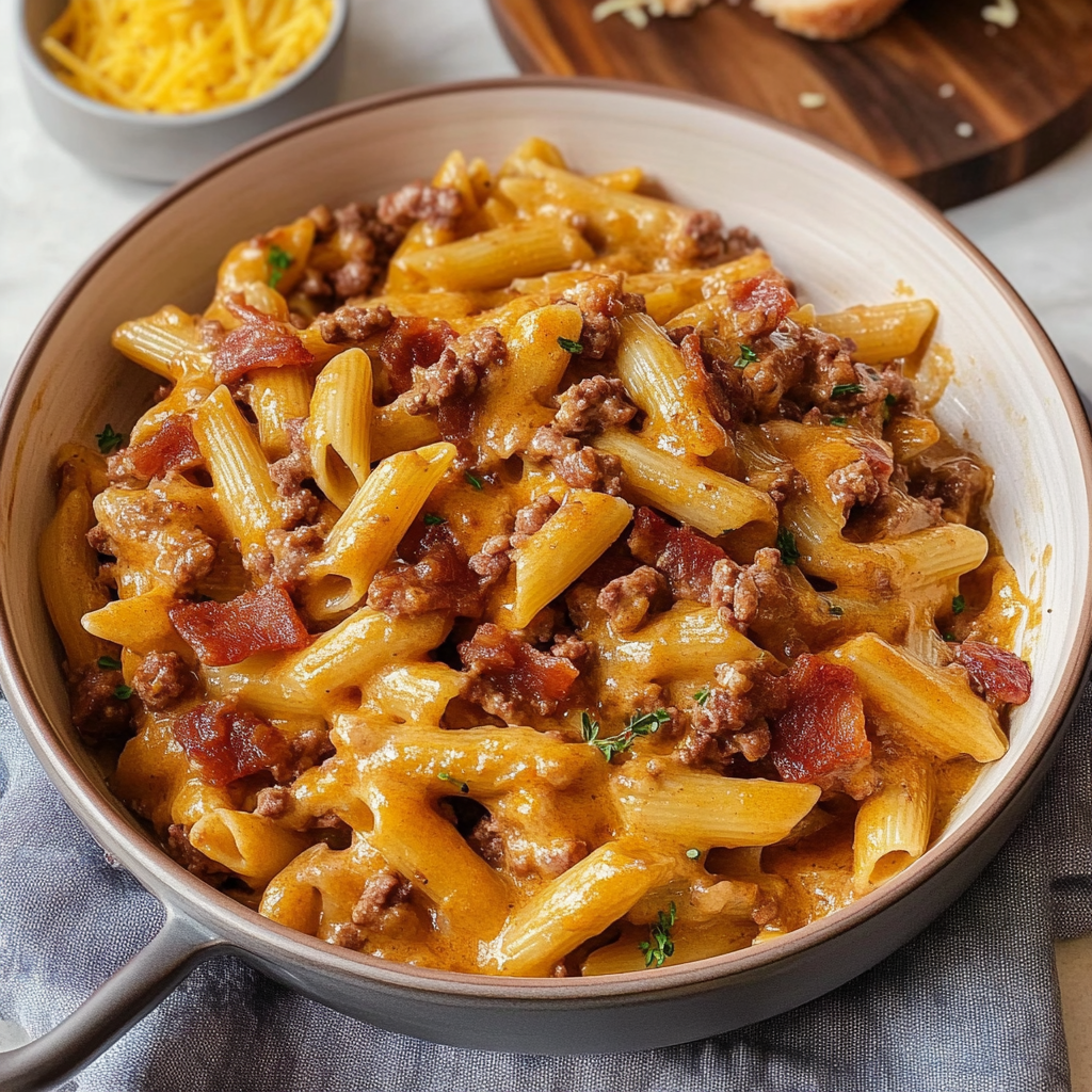 Bacon Cheeseburger Pasta