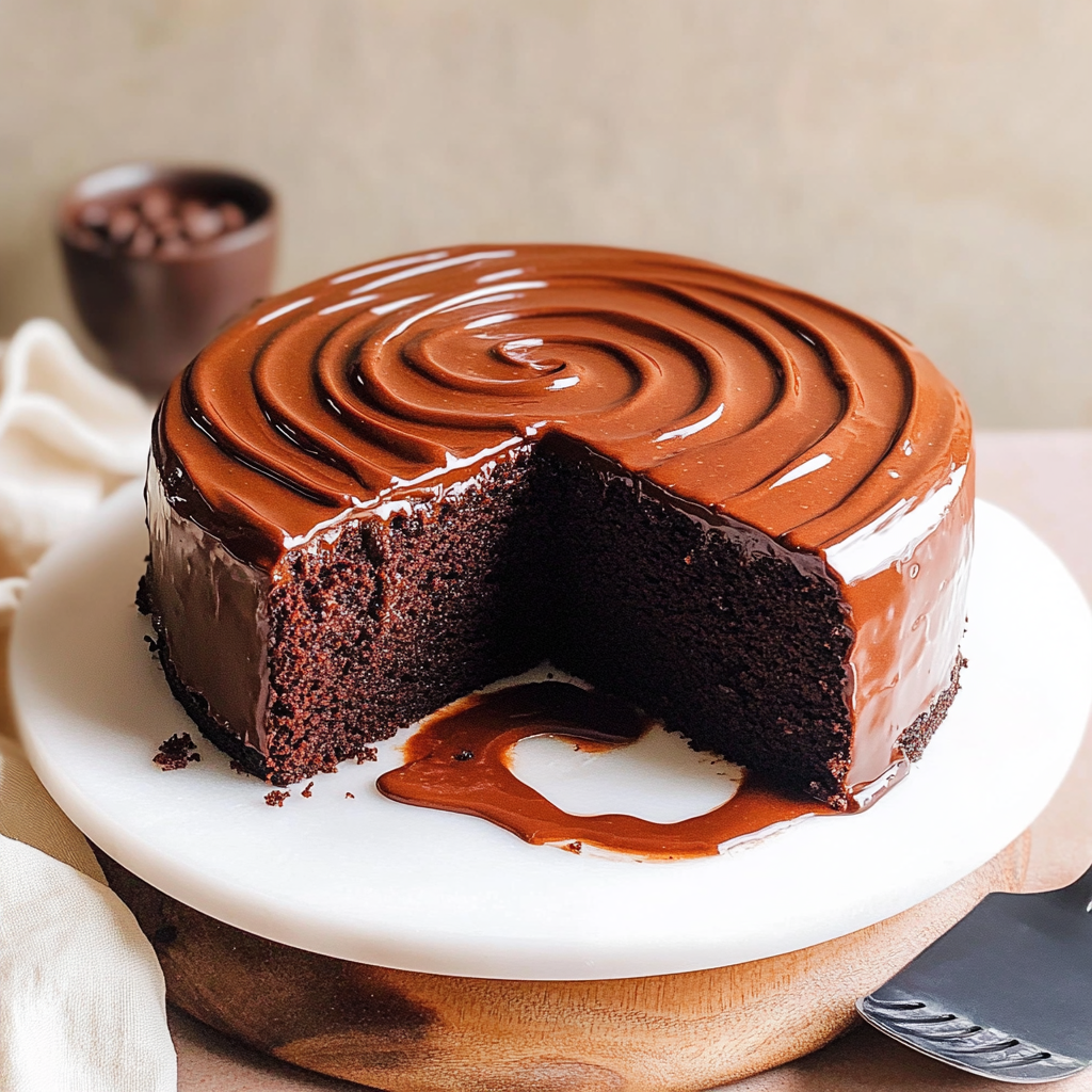 Dark Chocolate Fudge Cake
