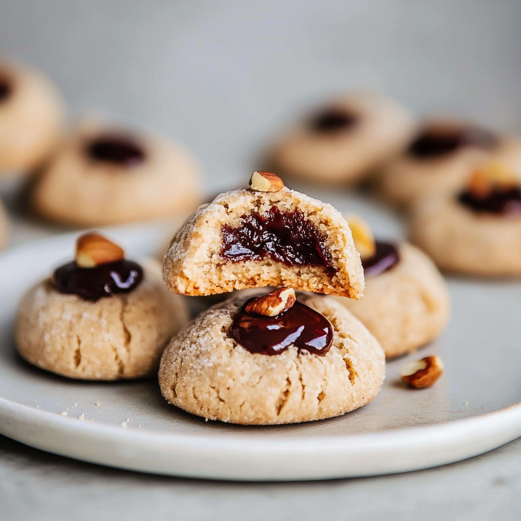 Hazelnut Thumbprint Cookies