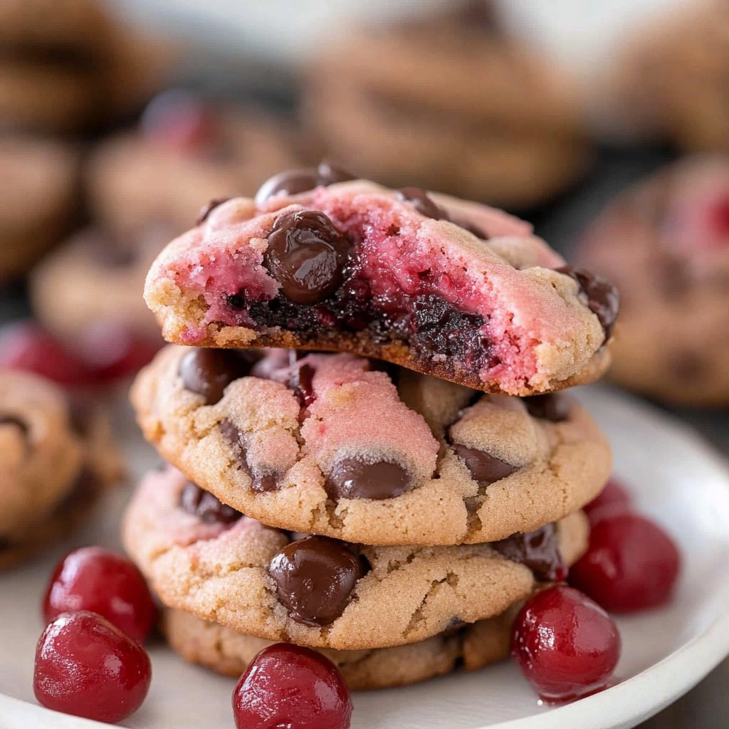 Maraschino Cherry Chocolate Chip Cookies