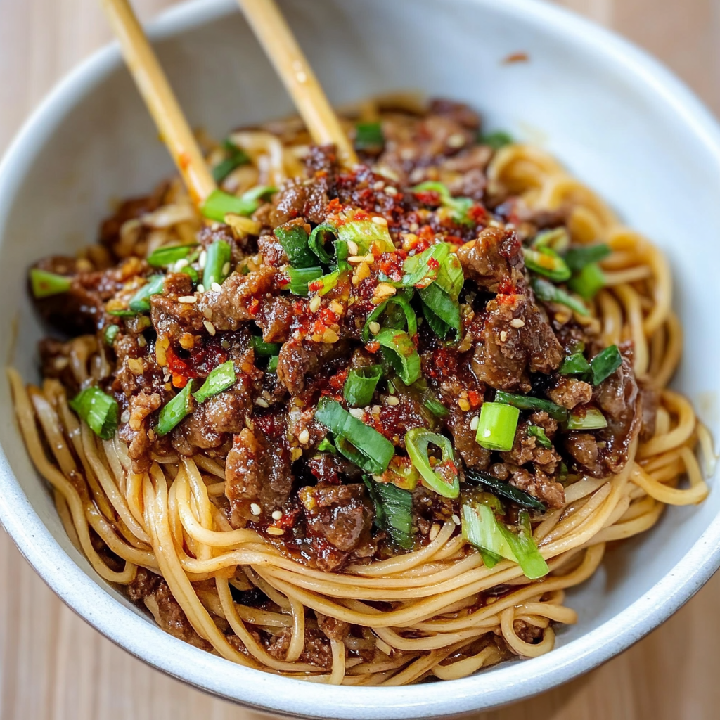 Sticky Beef Noodles