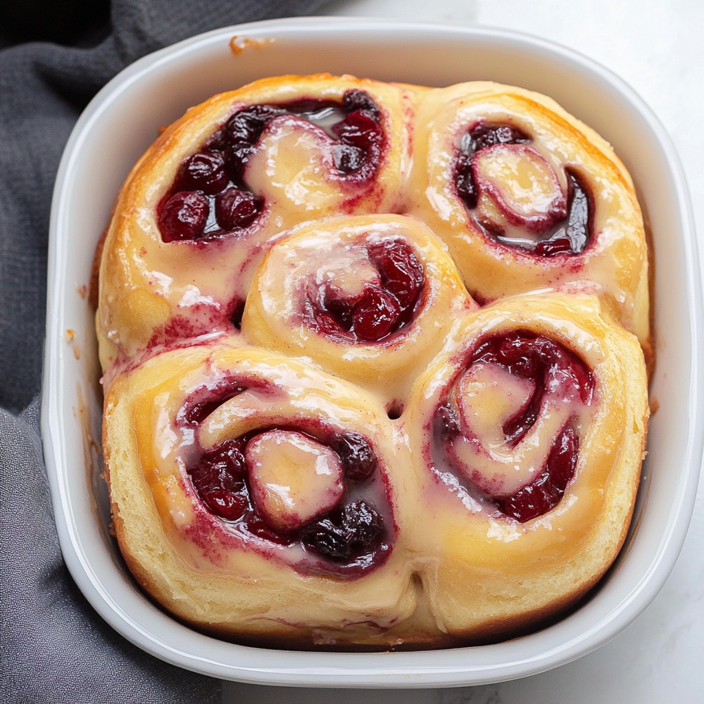 White Chocolate Cranberry Sweet Rolls