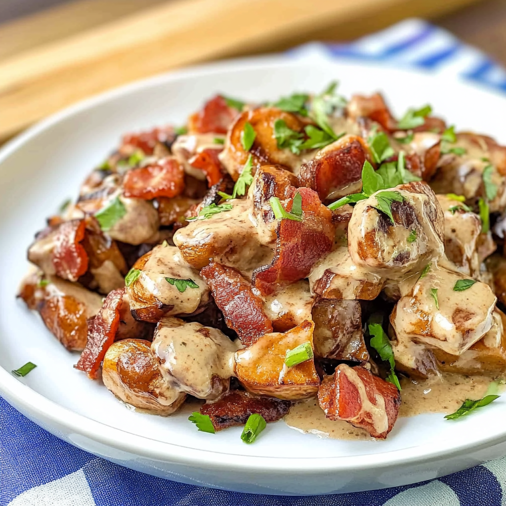 BBQ Bacon Potato Salad with Grilled Potatoes