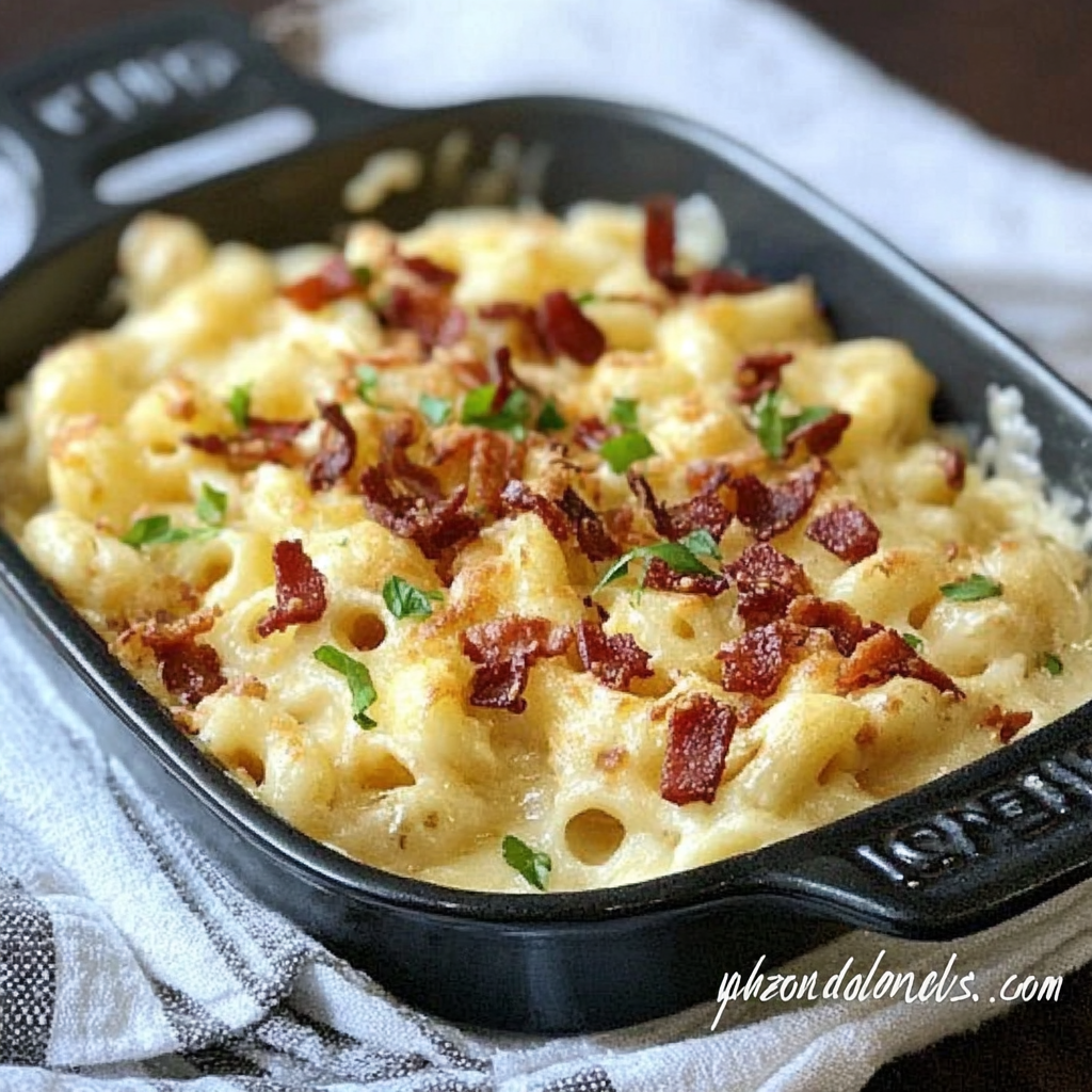 Cauliflower Mac ‘N Cheese with English Cheddar and Bacon