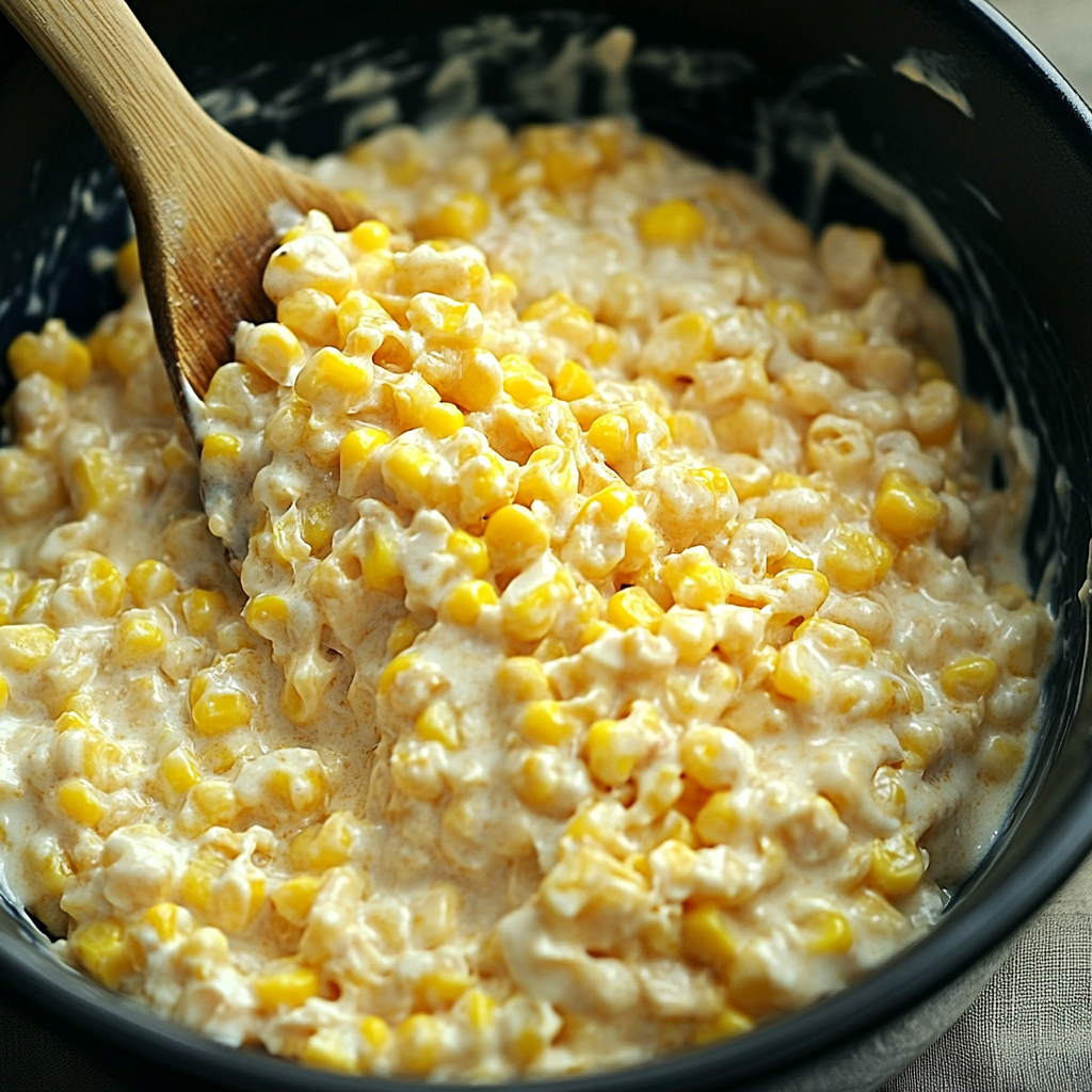 Creamy Slow Cooker Cheesy Corn!