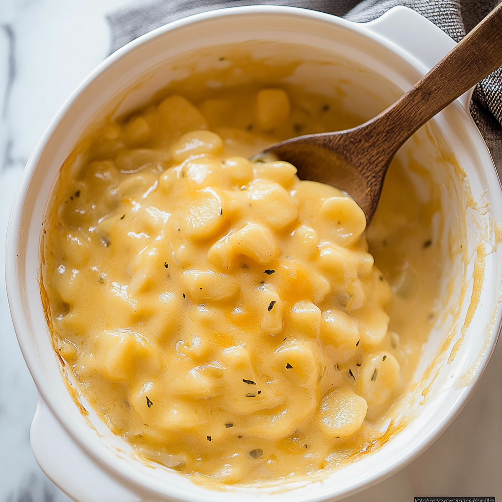 Crockpot Cheesy Potatoes + VIDEO