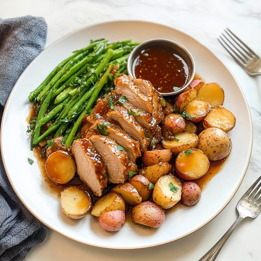 Instant Pot Honey Garlic Pork Tenderloin & Potatoes
