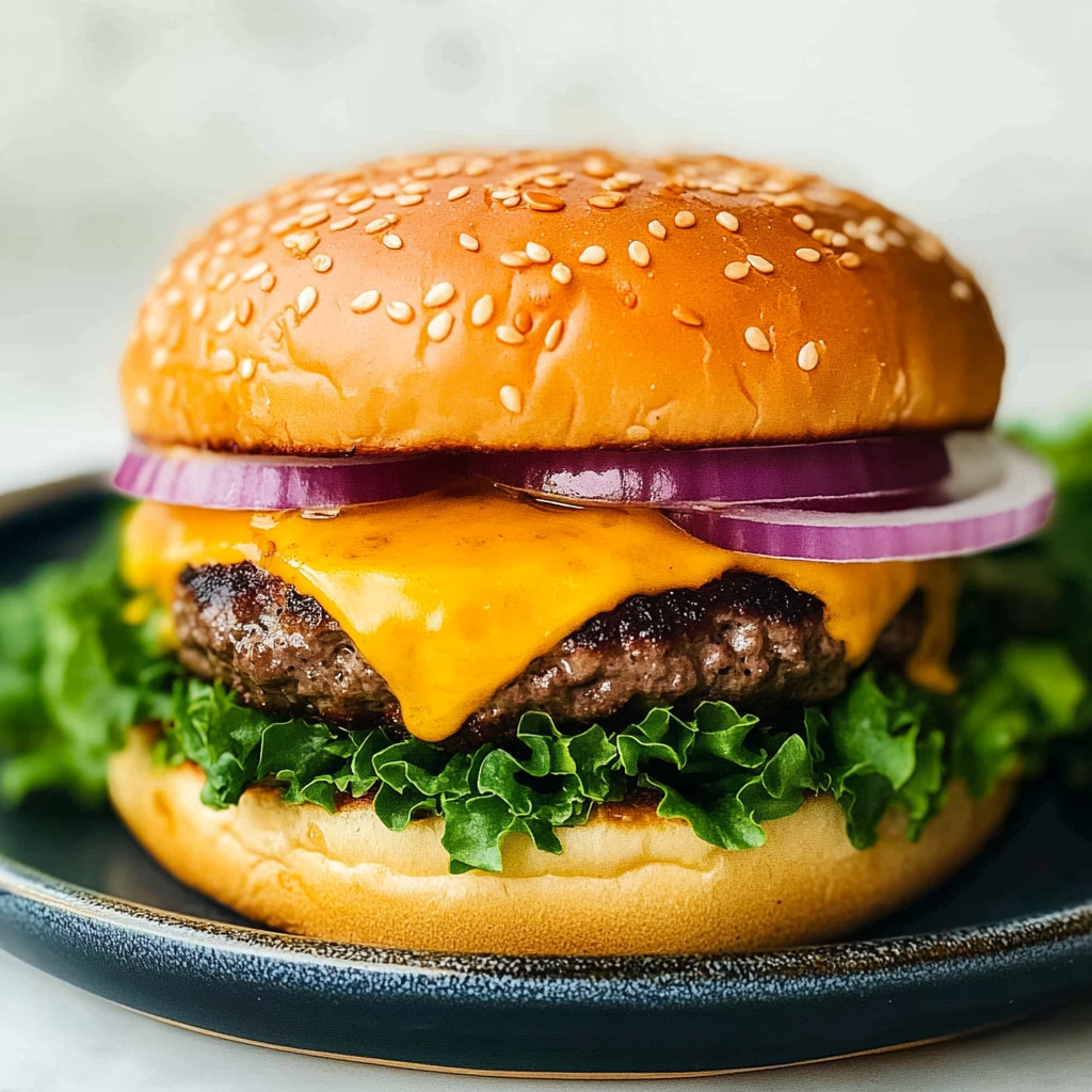 Juicy Air Fryer Hamburgers