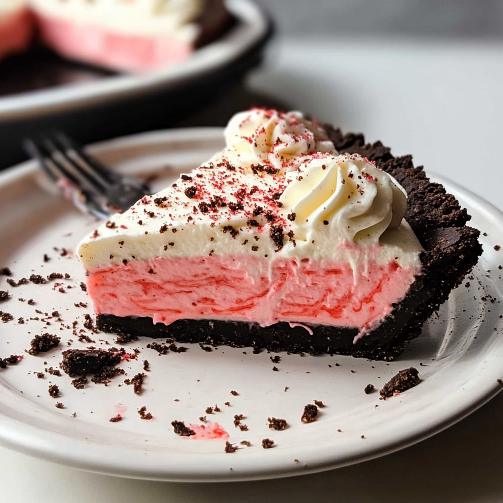 Peppermint Pie with an Oreo Crust