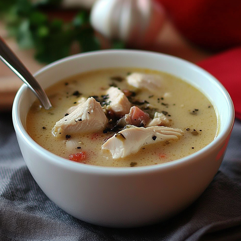 Roasted Garlic Chicken Soup – Low Carb and Gluten