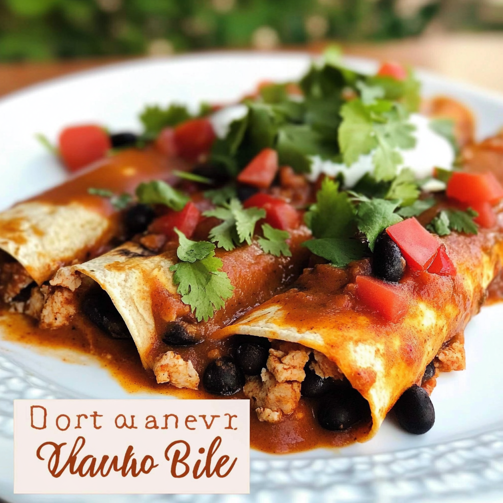 Skinny Chipotle Black Bean & Turkey Enchiladas
