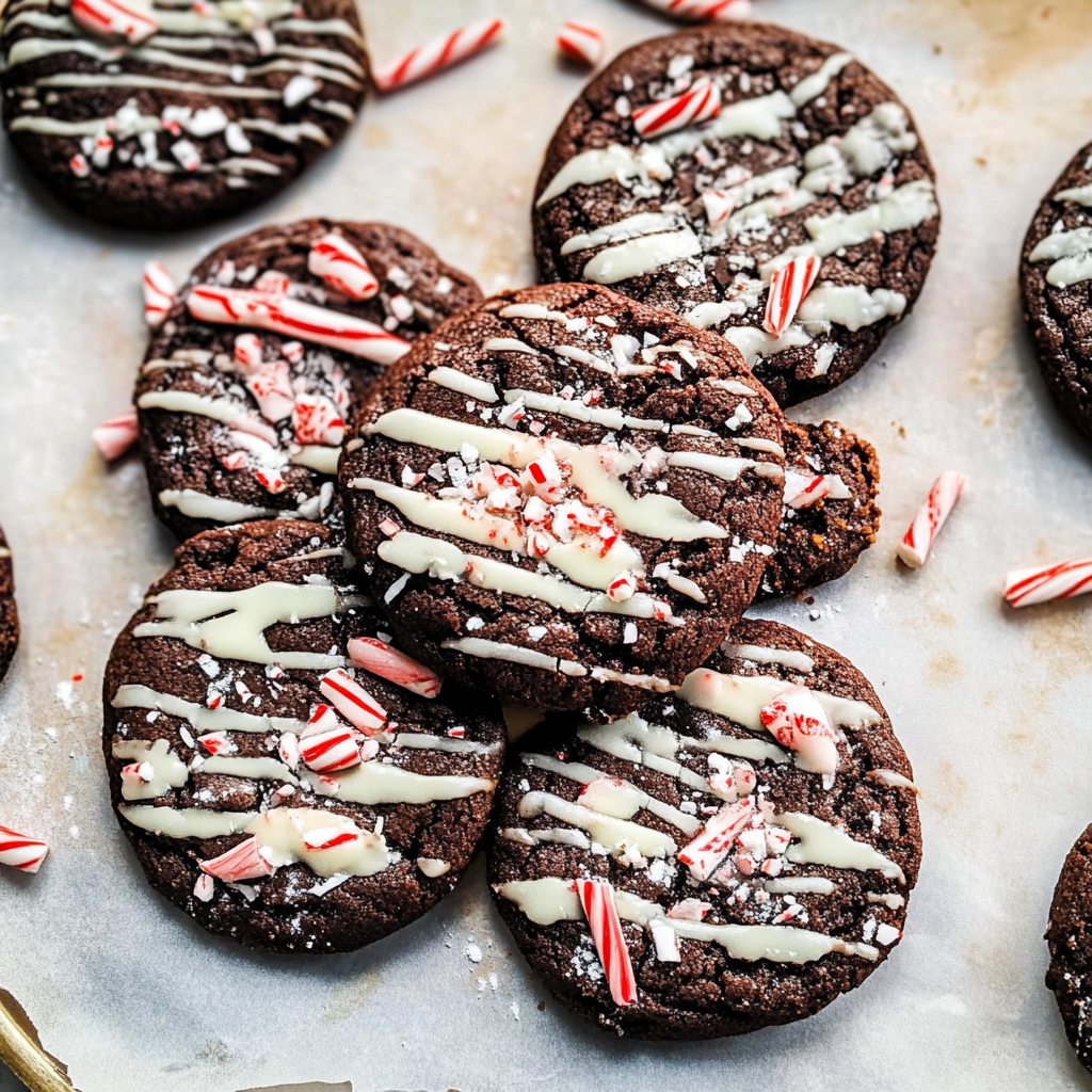 Triple Chocolate Peppermint Cookies