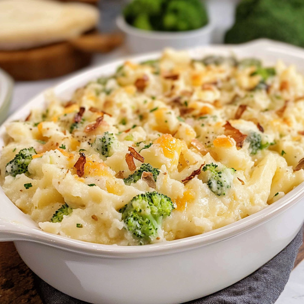 Broccoli Cheese Mashed Potatoes