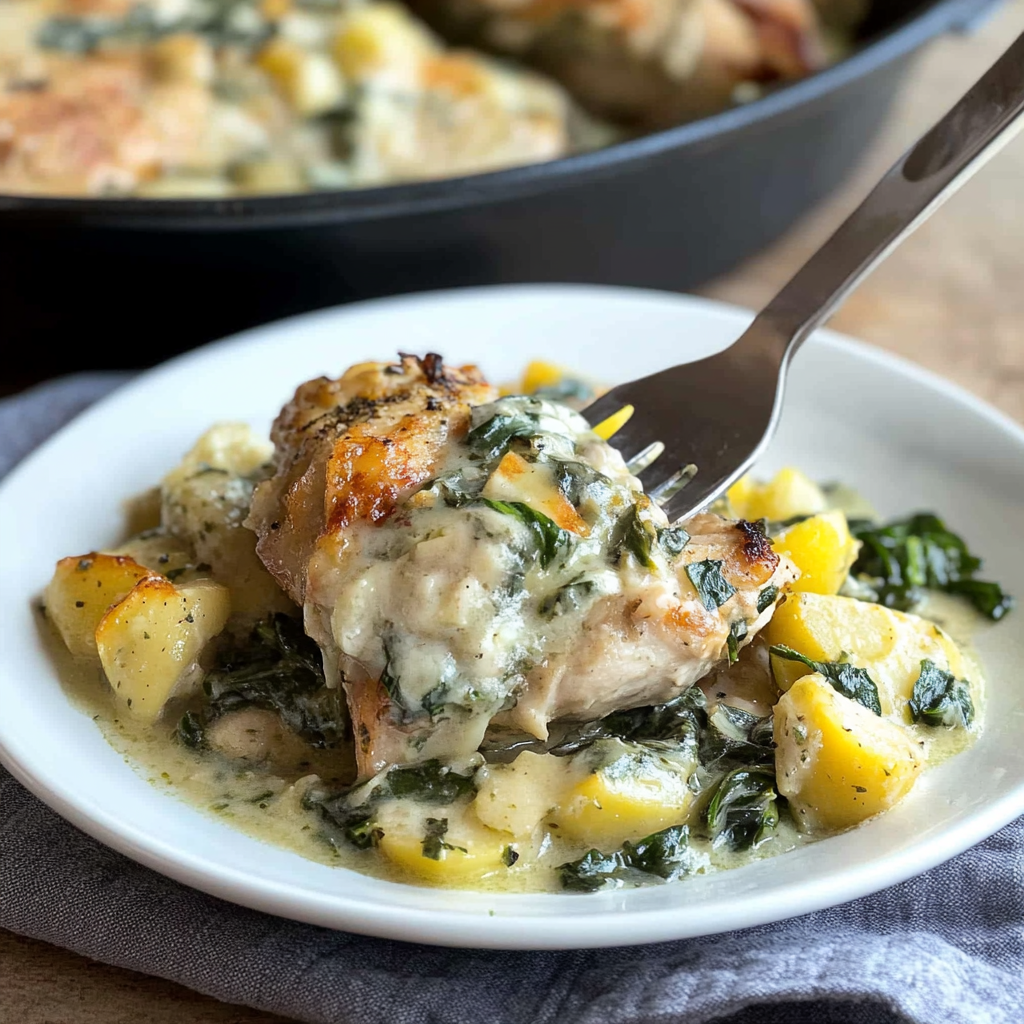 Easy Spinach Artichoke Chicken