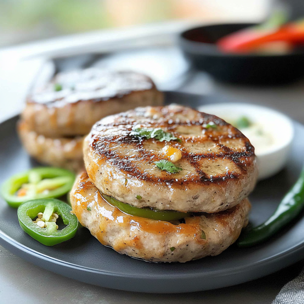 Jalapeno Popper Turkey Burgers