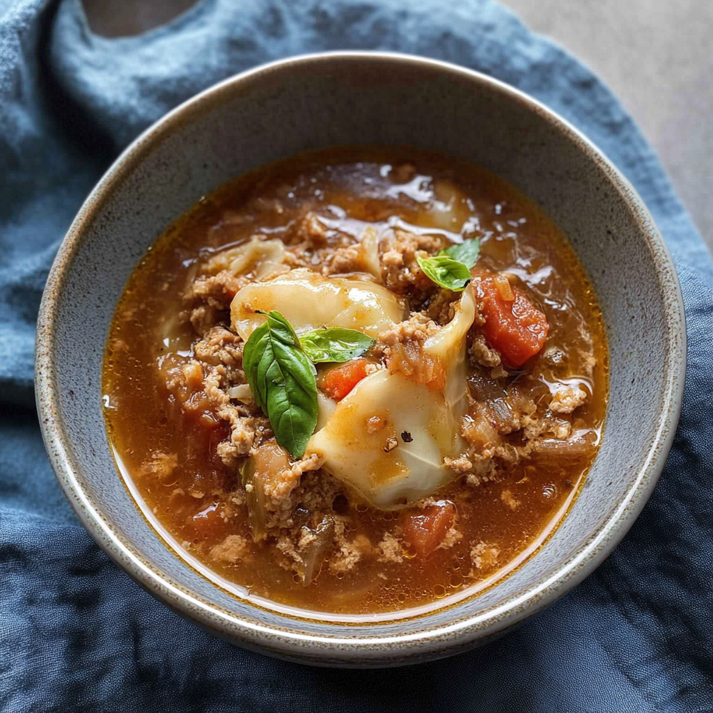 Keto Cabbage Roll Soup