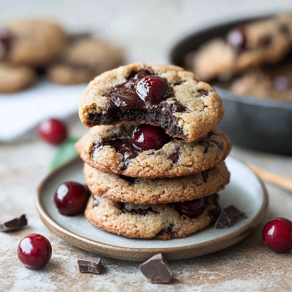 Keto Cherry Chocolate Chunk Cookies