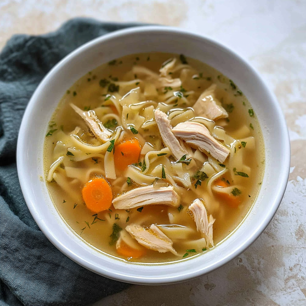 Keto Chicken Noodle Soup