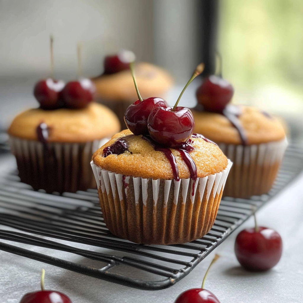 Keto Chocolate Cherry Muffins