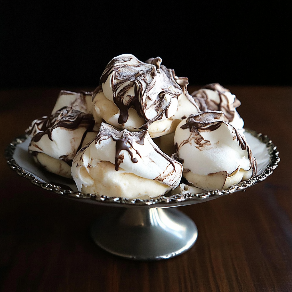 Keto Chocolate Peppermint Meringues