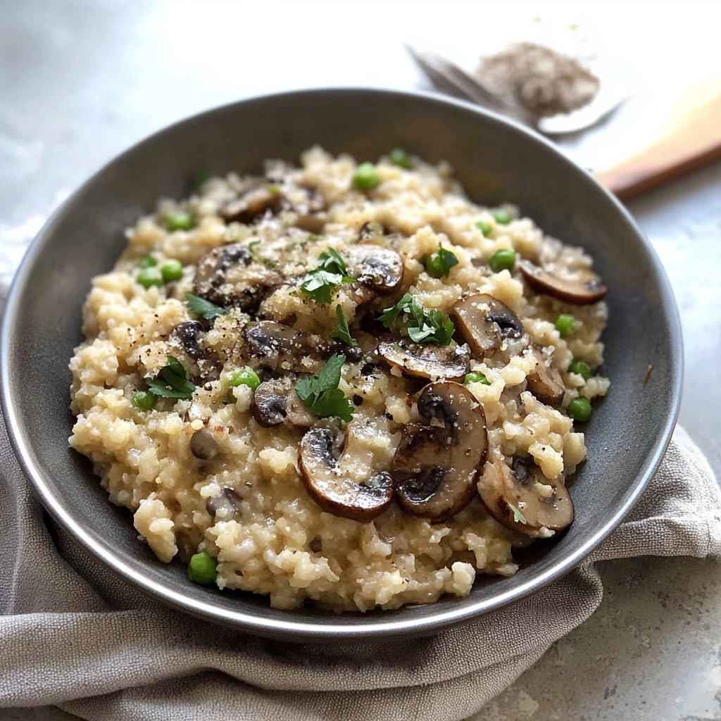 Mushroom Cauliflower Risotto
