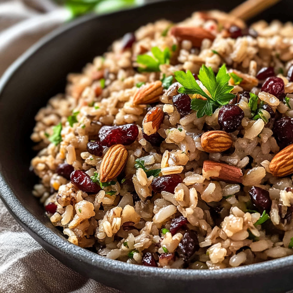 Wild Rice Pilaf with Cranberries and Pecans
