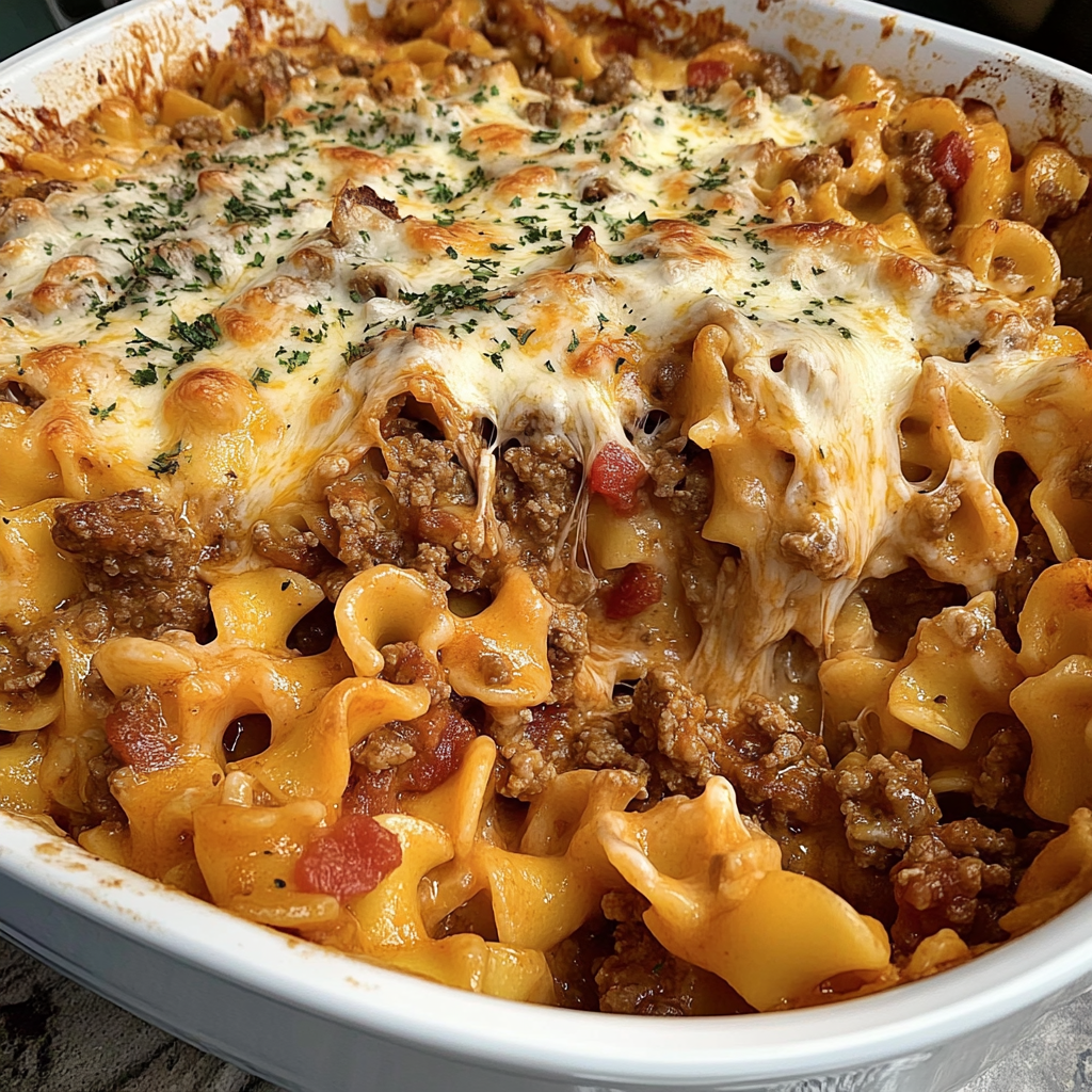 Amazing Cheesy Beef Noodle Casserole for Comforting Evenings