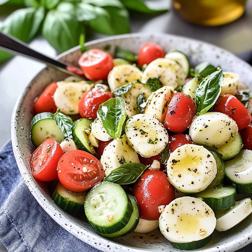 Cucumber Caprese Salad