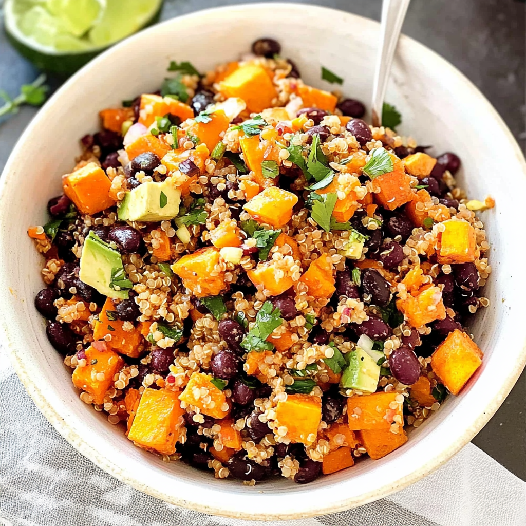 Incredible Roasted Sweet Potato Black Bean Quinoa Salad Delight