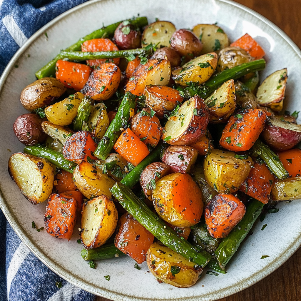 Garlic Herb Roasted Potatoes And Veggies