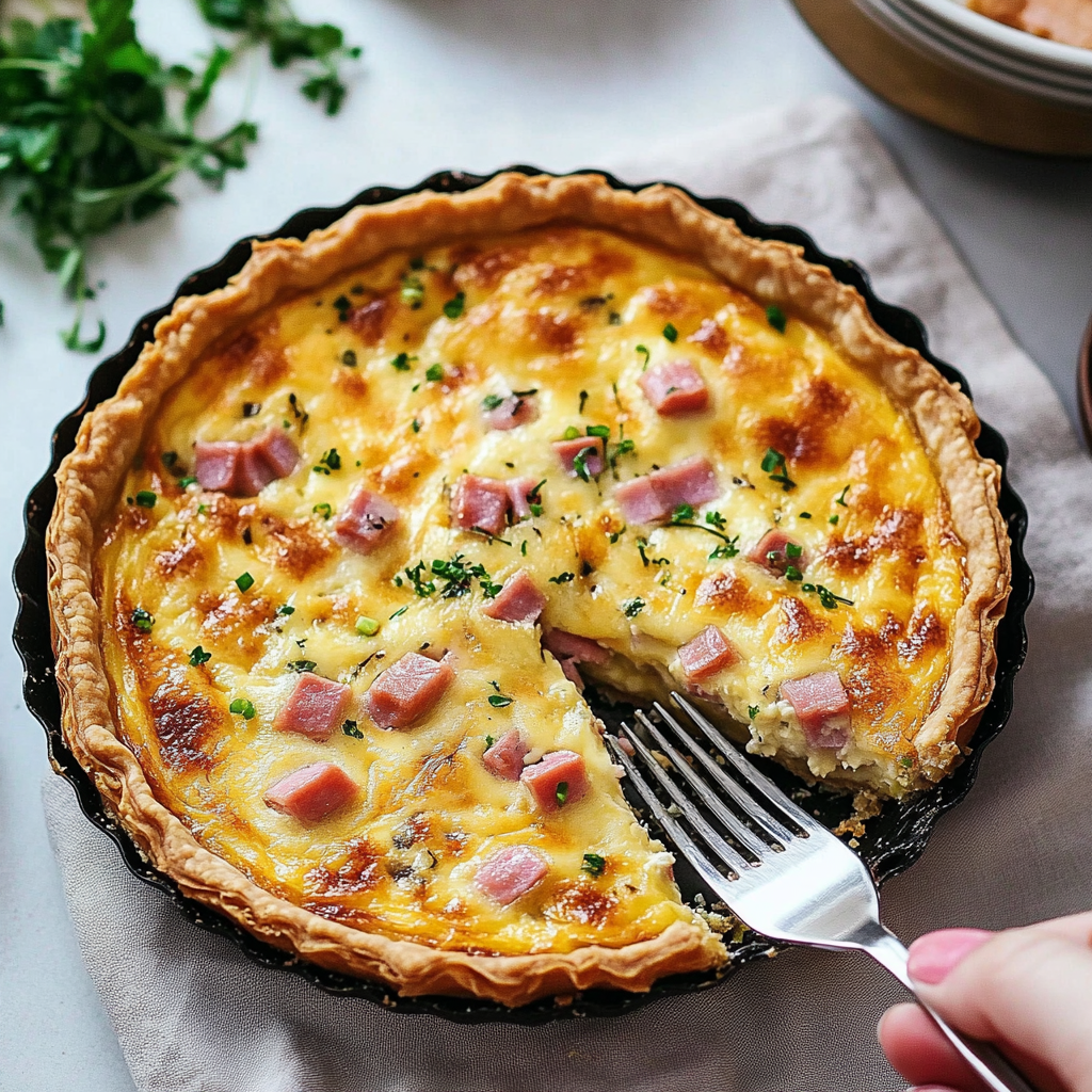 ham and cheese quiche