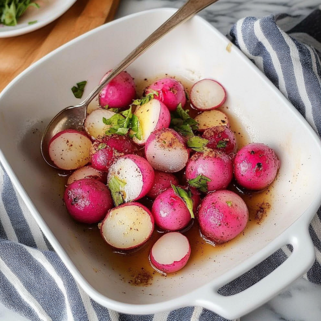 roasted radishes